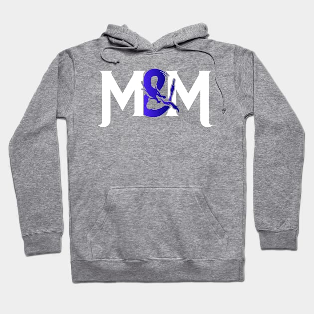 M&M Blue White Logo Hoodie by Microphones and Monsters